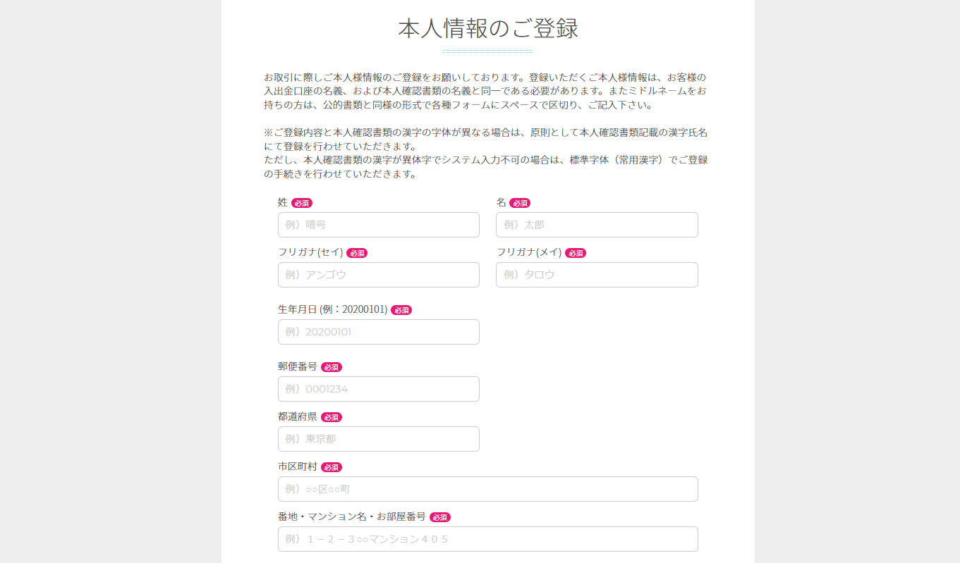 Bitgate 口座開設